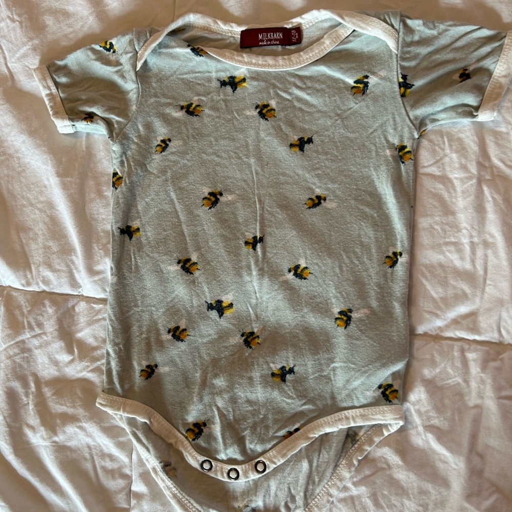 Milkbarn bumblebee bamboo short sleeve one piece